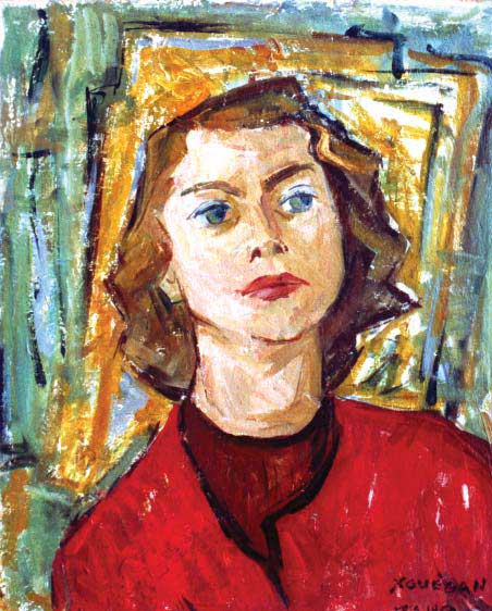 Autoportrait de l'artiste Yvonne Guégan.